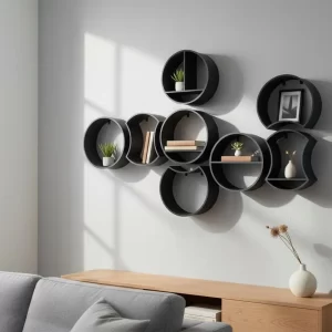 Sistem modular de rafturi rotunde